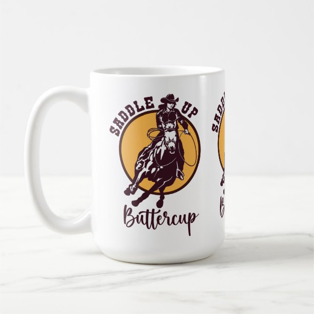 Saddle up buttercup coffee mug (Left)