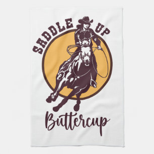 Saddle up buttercup kitchen towel