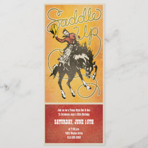 Saddle Up Cowboy Party Invitation