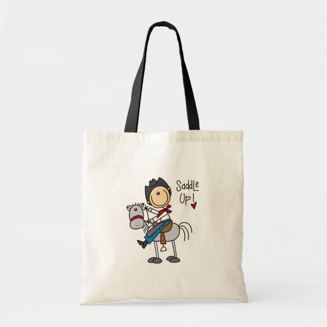 Saddle Up! Cowboy Stick Figure Bag (Front)