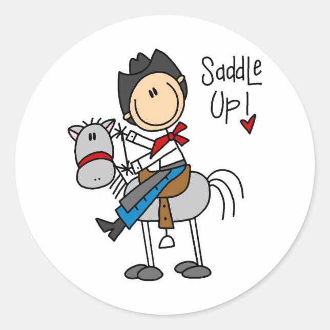Saddle Up ! Sticker à bascule pour cow-boy (Devant)
