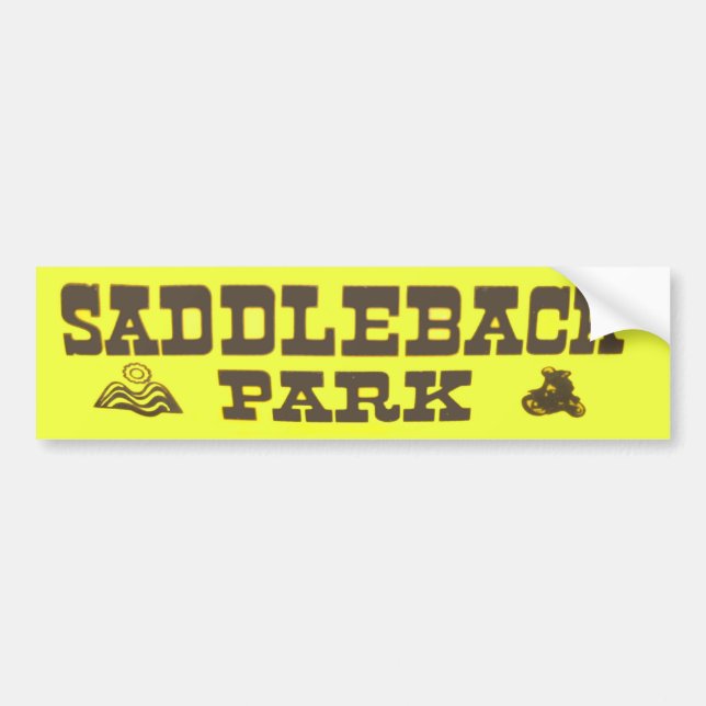 Saddleback Park Vintage Motorcycle Sticker (Front)