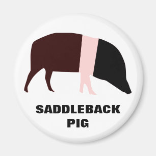 Saddleback Pig Customizable Magnet