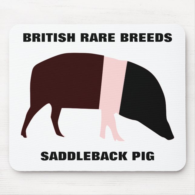 Saddleback Pig Customizable Mousepad (Front)