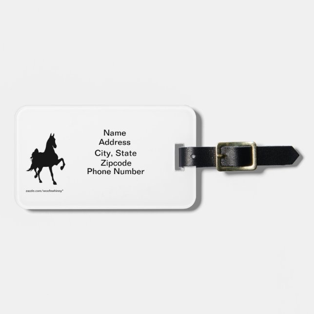 Saddlebred Address Tag (Front Horizontal)