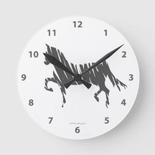 Saddlebred Art Round Clock