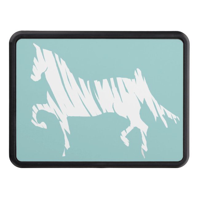 Saddlebred Horse Art Trailer Hitch Cover (Front)