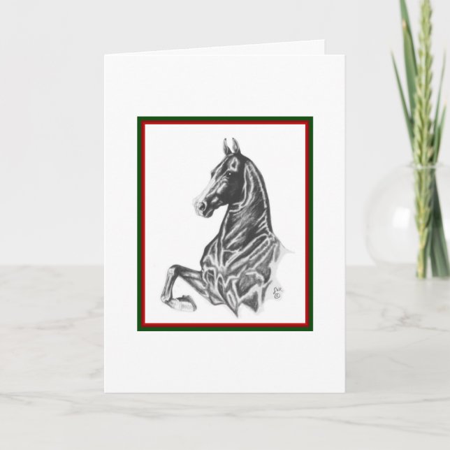 Saddlebred Horse Christmas Card (Front)