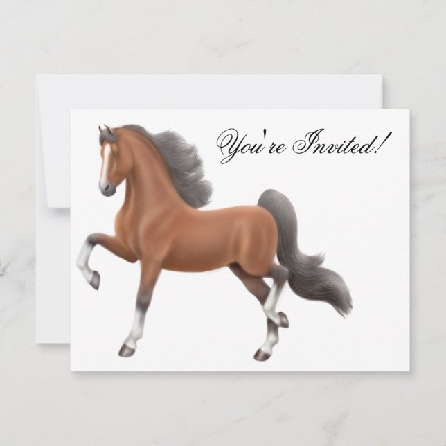 Saddlebred Horse Invitation (Front)