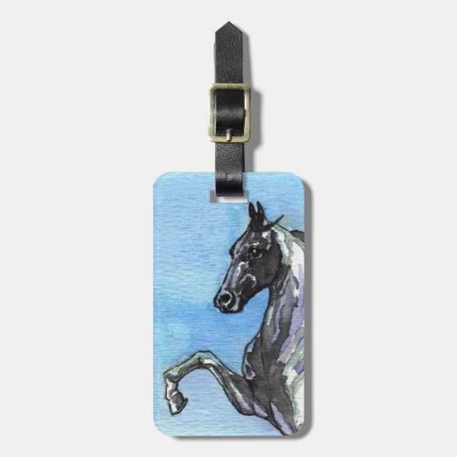 Saddlebred Horse Luggage Tag (Front Vertical)