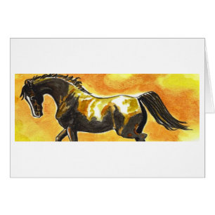 Saddlebred Morgan Horse Original Art Card