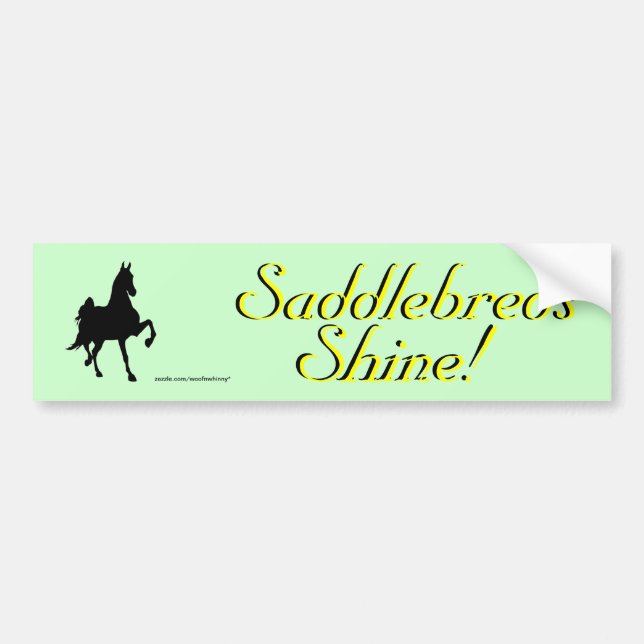 Saddlebreds Bumper Sticker (Front)