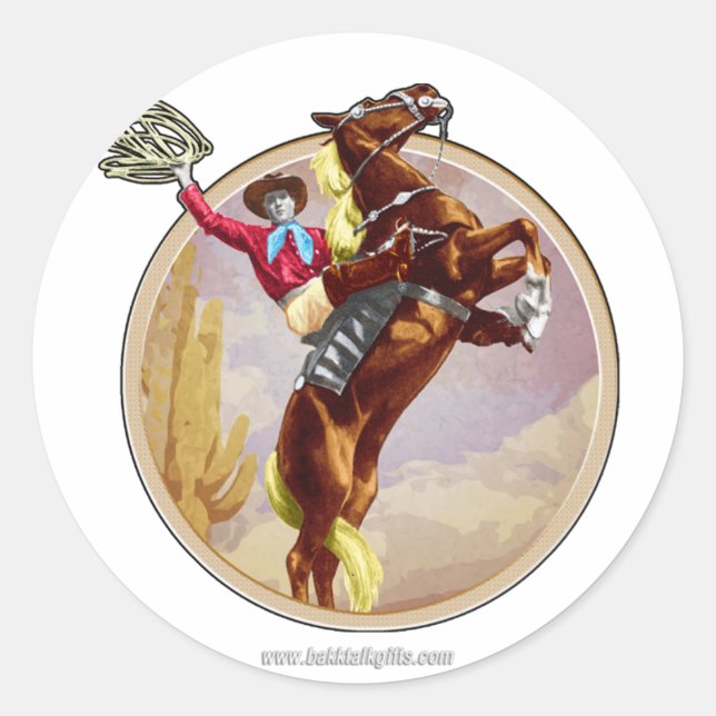 Saddled and Ready... Classic Round Sticker (Front)