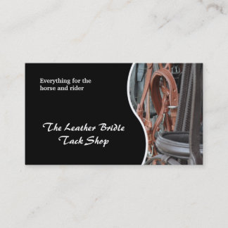 Saddlery and tack shop business card