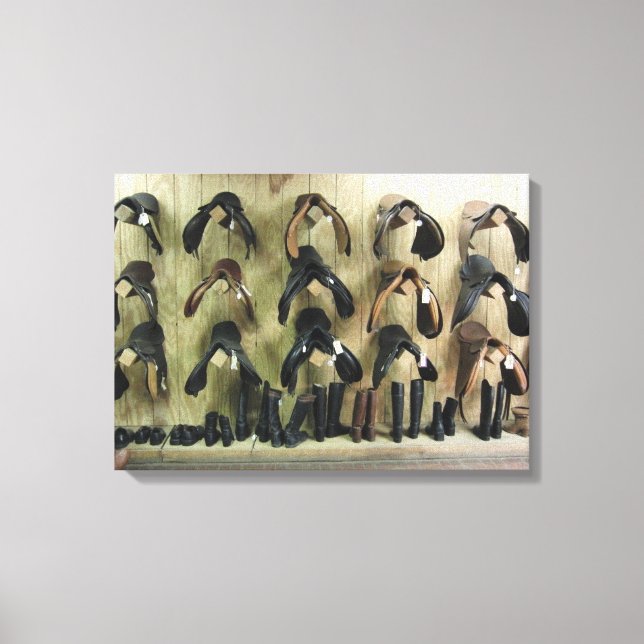 Saddles and Boots Canvas Print (Front)