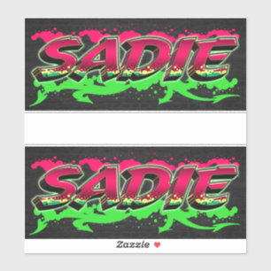 Sadie First Name Graffiti Sticker