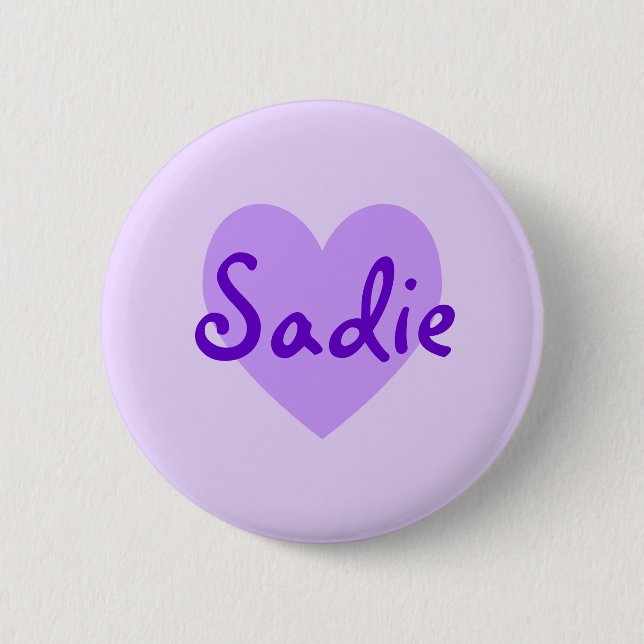 Sadie in Purple 2 Inch Round Button (Front)