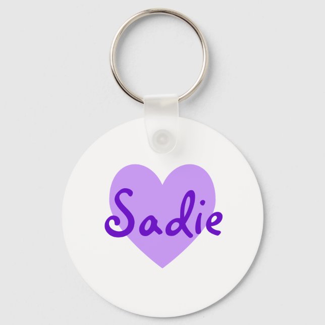 Sadie in Purple Keychain (Front)