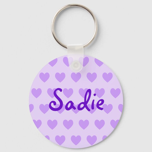 Sadie in Purple Keychain (Front)