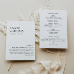 SADIE Modern Minimal Wedding Program 5x7 Flat Card<br><div class="desc">The Sadie Collection, where minimalist design meets clean lines for a truly modern aesthetic. With its simple yet sophisticated look, this collection exudes timeless elegance that effortlessly blends into any setting. The Sadie Collection embraces a classic and on-trend style, ensuring that it remains relevant and stylish for years to come....</div>