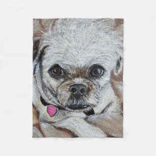 Sadie Rose - Pugapoo Fleece Blanket