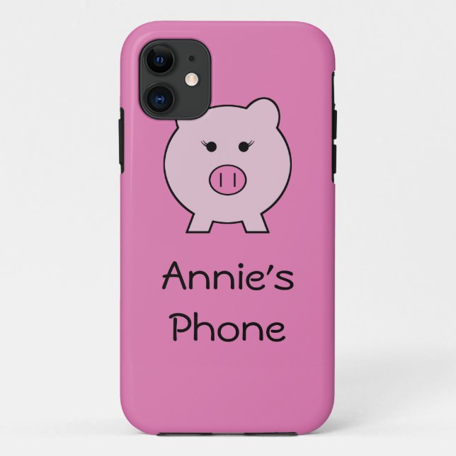 Sadie the Pink Pig ~ Cute Girly Kawaii Case-Mate iPhone Case (Back)