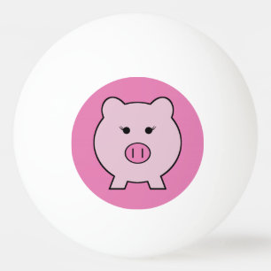 Sadie the Pink Pig ~ Cute Girly Kawaii Ping Pong Ball