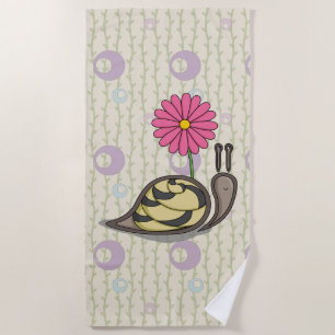 Sadie the Snail Beach Towel