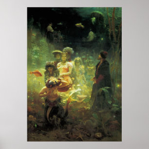 Sadko in the Underwater Kingdom by Ilya Repin Poster
