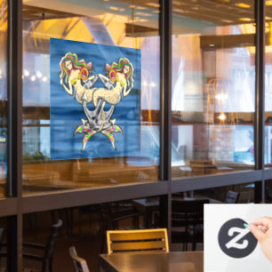 Sadly mermaids at anchor window cling