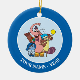 Sadness, Bing Bong and Joy Add Your Name Ceramic Ornament