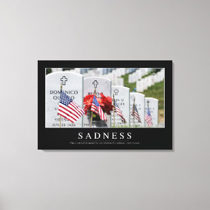 Sadness: Inspirational Quote Canvas Print