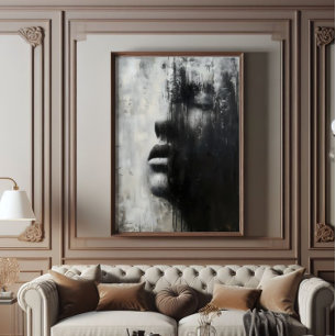 Sadness Monochromatic Abstract Art Photo Print