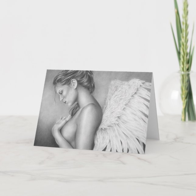 Sadness of an angel Greeting Card (Front)