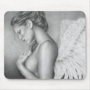 Sadness of an angel Mousepad