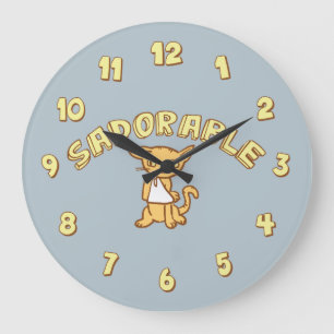 Sadorable Kitten Large Clock