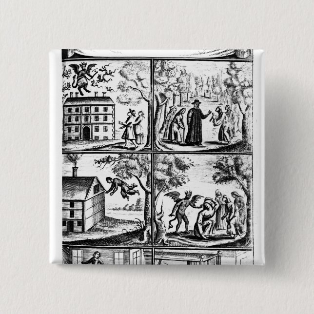 Saducismus Triumphatus, the Second Part 2 Inch Square Button (Front)