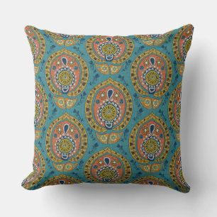 safa blue throw pillow