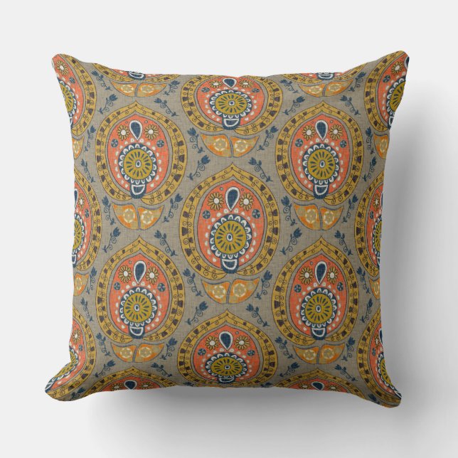 safa natural throw pillow (Front)
