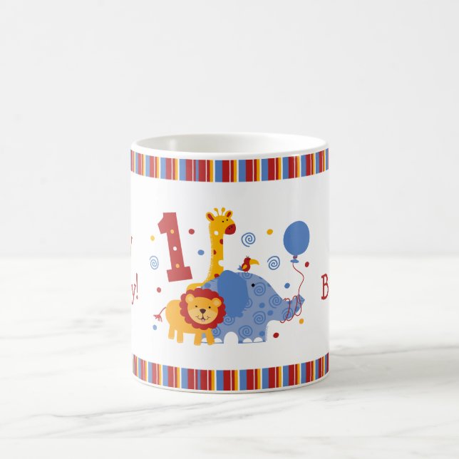 Safari 1st Birthday Custom Mug (Center)