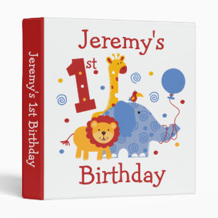Safari 1st Birthday Keepsake Binder