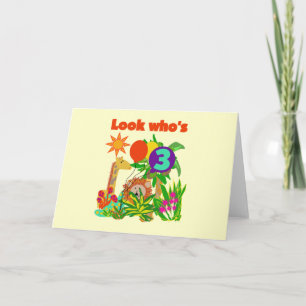 Safari 3rd Birthday  Tshirts and Gifts Card
