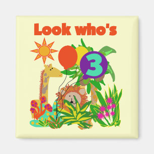 Safari 3rd Birthday  Tshirts and Gifts Magnet