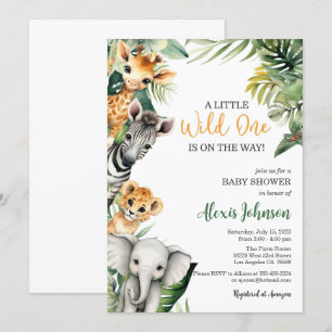 Safari A Little Wild One is on the Way Invitation