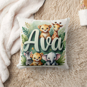 Safari Adventure Ava Throw Pillow