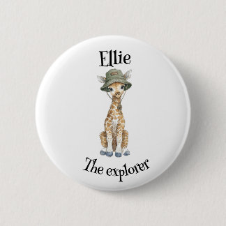 Safari Adventure Babies | Cute Watercolour Animals 2 Inch Round Button