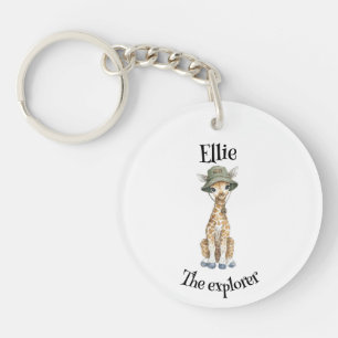 Safari Adventure Babies Cute Watercolour Animals Keychain