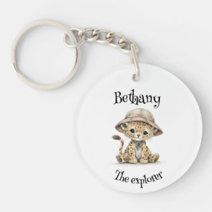 Safari Adventure Babies Cute Watercolour Animals Keychain