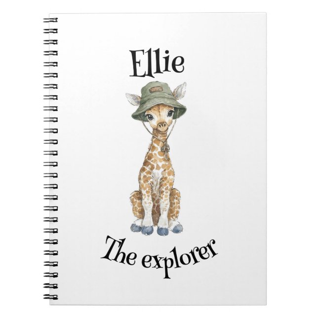Safari Adventure Babies | Cute Watercolour Animals Notebook (Front)