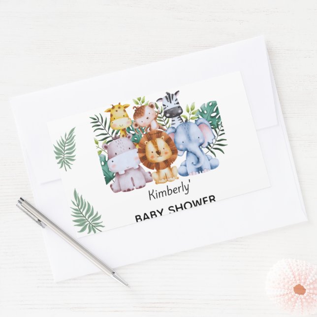 Safari Adventure Baby Shower Sticker (Envelope)